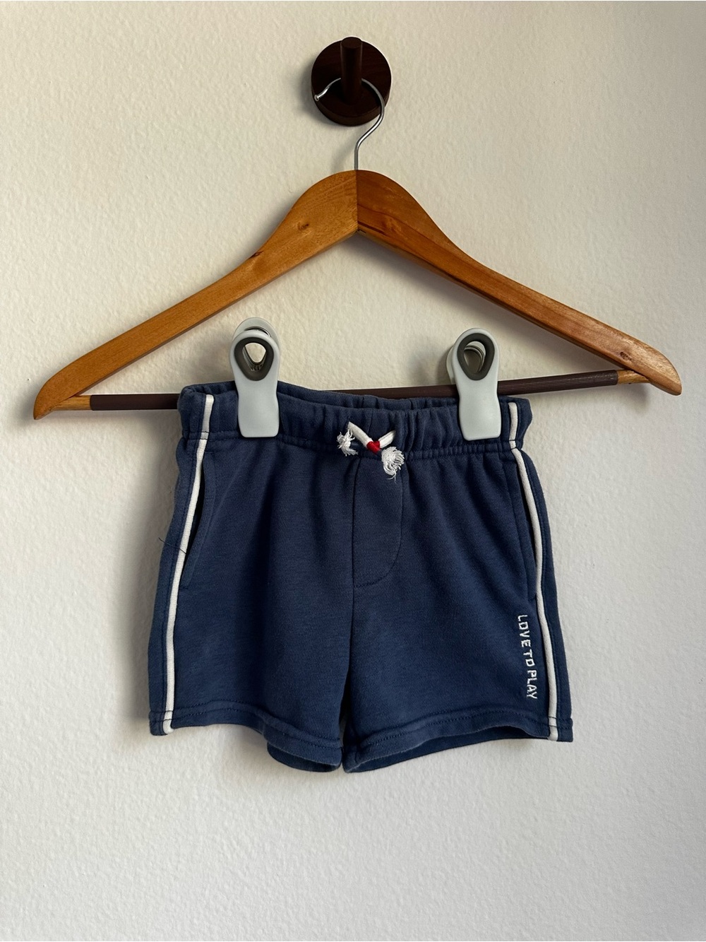 Cat & Jack Navy Athletic Shorts with White Piping